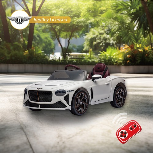 White 12v kids - electric, ride